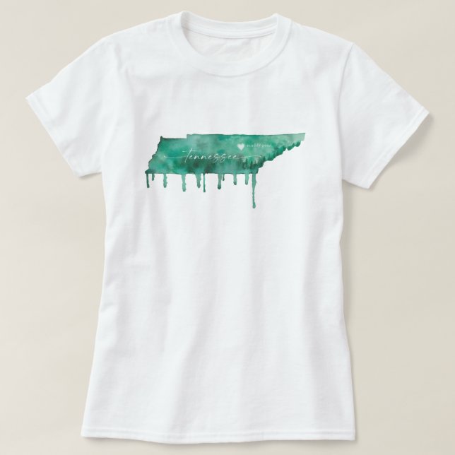 Camiseta Forma Watercolor Tennessee - Lama de Lama - JS (Frente do Design)