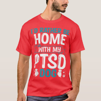 Camiseta Formação de Cães PTSD Patches de Cães PTSD Supo Em