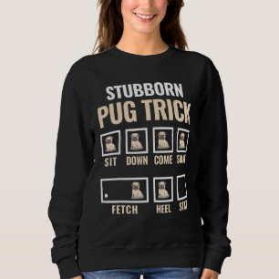 Camiseta Formação De Cães Stubborn Pug Tricks Canine Pet Tr