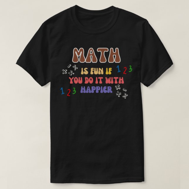 Camiseta Formação de citação matemática (Frente do Design)