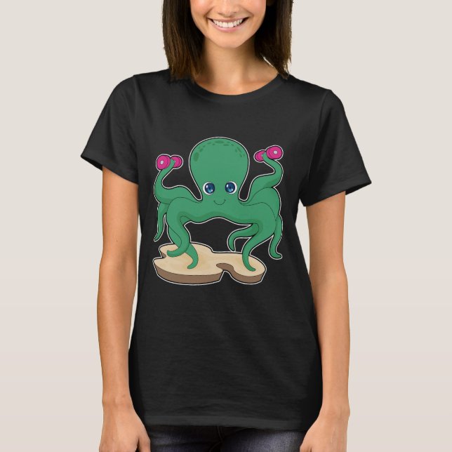 Camiseta Formação de forças octopus Dumbbells (Frente)