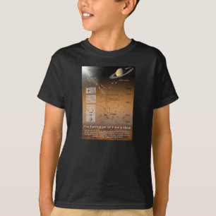 Camiseta Formação de lua de Saturn do planeta do