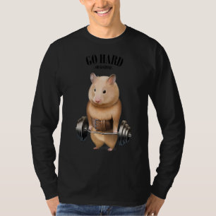Camiseta Formação De Músculo De Hamster Com Ajustado De Bar