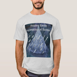 Camiseta Formação de Terra Congelada ao Pôr do Sol