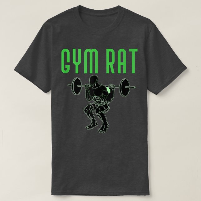 Camiseta Formação Em Peso De Rato De Gym Eercise Levantando (Frente do Design)