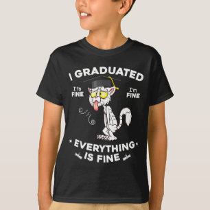 Camiseta Formado turma de graduados 2024 gato preto engraça