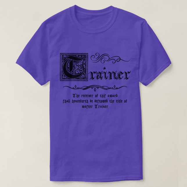 Camiseta Formador-mestre medieval (Frente do Design)
