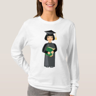 Camiseta Formanda com touca e beca preta