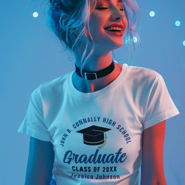 Camiseta Formando Azul Personalizado 2025 Graduação Feminin (Criador carregado)