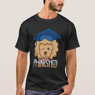Camiseta Formando Candidato de Poodle Cachorro Phd Cute Phi