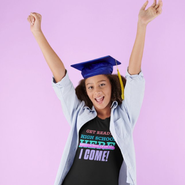 Camiseta Formando DA ESCOLA MÉDIA - PRONTA PARA O SEGUNDO G (Criador carregado)