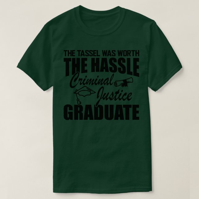 Camiseta Formando da Justiça Criminal A tassel valeu a pena (Frente do Design)