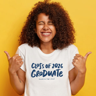 Camiseta formando da turma de 2026 em azul marinho moderno