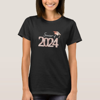 Camiseta Formando de 2024 I Festa de Cor Rosa Preta Roupas 
