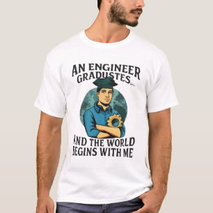 Camiseta Formando de engenharia orgulhoso - Futuro Construt
