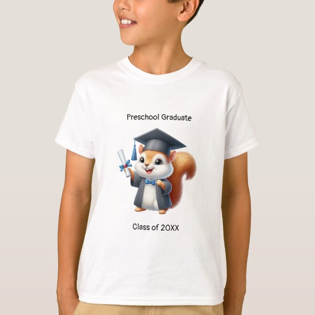 Camiseta Formando de Esquilo de Formando da Pré-escola (Frente)