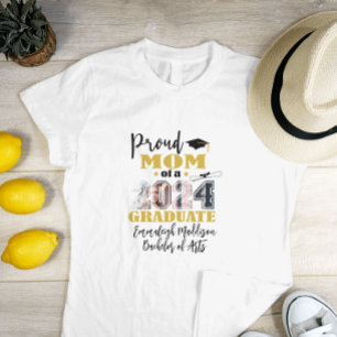 Camiseta Formando de Foto da Mãe Orgulhosa Personalizada 20