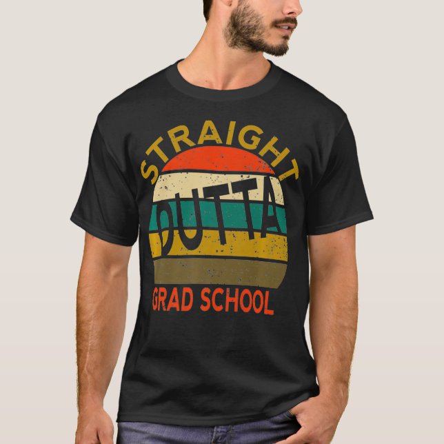 Camiseta Formando de Graus de Mestrados PHD da escola de sa (Frente)