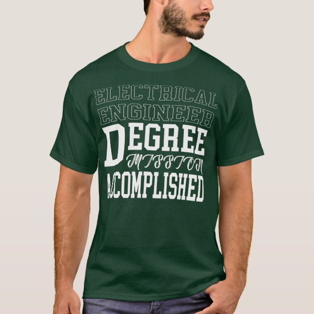 Camiseta Formando de licenciatura em engenharia elétrica (Frente)