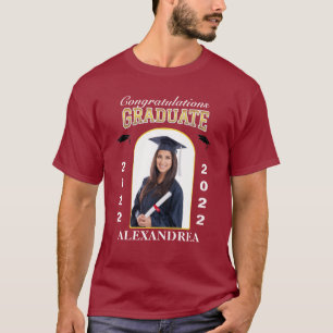 Camiseta Formando de Parabéns de Graduação de Fotos Pers