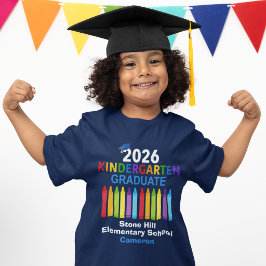 Camiseta Formando do Jardim de Infância 2026 Personalizado 