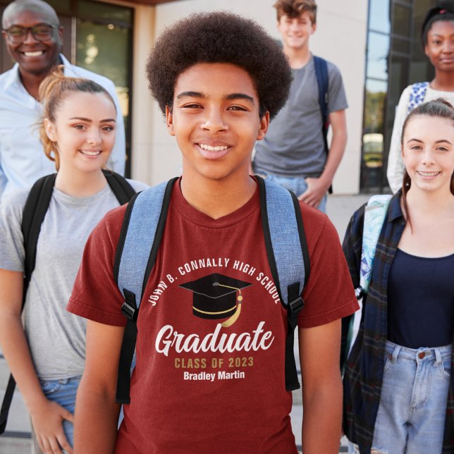 Camiseta Formando Dourado Maroon Personalizado para Graduaç (Criador carregado)