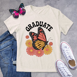 Camiseta Formando Floral da Borboleta de Vintagem Retroativ