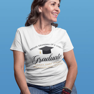 Camiseta Formando Orgulhoso Vovó - Graduação Personaliza