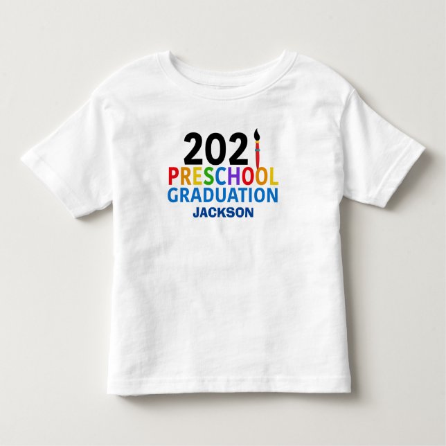 Camiseta formando Personalizado de Graduação da Pré-escola  (Frente)