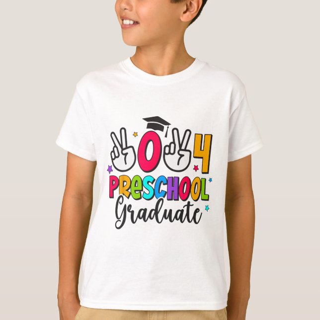 Camiseta Formando Pré-Escolar No Último Dia De Licenciação  (Frente)