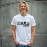 Camiseta FORMANDO Tipo Negrito Formando Quatro Fotografias<br><div class="desc">Presente perfeito para o formando. Esta camiseta de formando apresenta "FORMANDO" em letras grandes em negrito com uma foto exibida em cada uma das letras. Cada letra tem uma sombra colorida divertida e é personalizada com o nome do formando e o ano de graduação. Design por Moodthology Papery.</div>