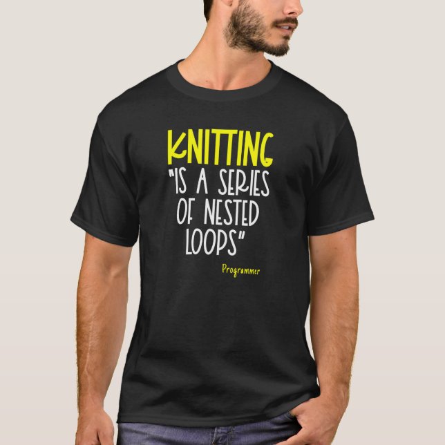 Camiseta Formando uma série de tricô ou cruzamento de loops (Frente)