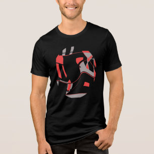 Camiseta Formas Cinzas Vermelhas Giratórias Circulares Sudo