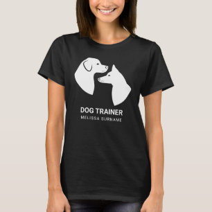 Camiseta Formas De Cabeça De Cachorro Em Branco - Treinado