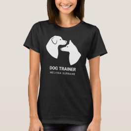 Camiseta Formas de Cabeça de Cachorro Fofo em Branco - Trei