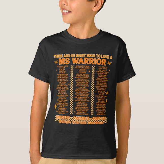 Camiseta Formas de conscientização da esclerose múltipla pa (Frente)