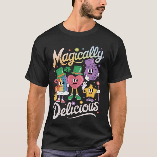 Camiseta Formas de Marshmallow de Cereal Lucky Enchantam Ma (Frente)