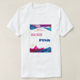 Camiseta Formas de visão cor-de-rosa azul