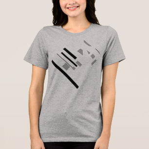 Camiseta Formas Geométricas de Cinza Negra, inspiradas no M
