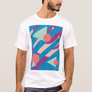 Camiseta Formas geométricas de óleo paleta vintage