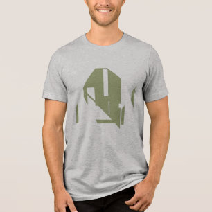 Camiseta Formas Geométricas Verde-Oliva Design Abstrato