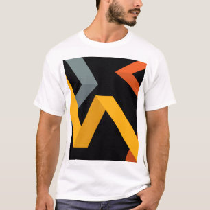 Camiseta Formas gráficas agradáveis, vibrantes, modernas 