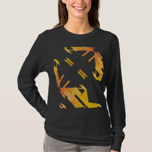Camiseta Formas Laranja Contemporâneas Design de Arte Sudo