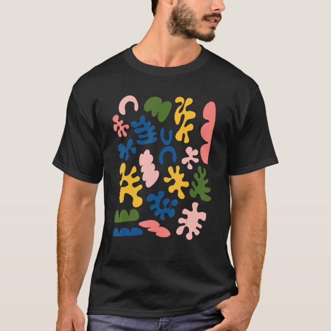 Camiseta Formas Orgânicas Inspiradas Matisse Formas Orgânic (Frente)