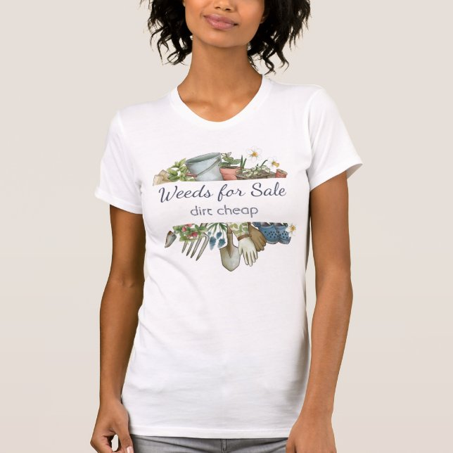 Camiseta Formas para jardinagem barata de saia (Frente)