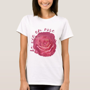Camiseta Formas Rosa De Água, Vermelhas E Rosa