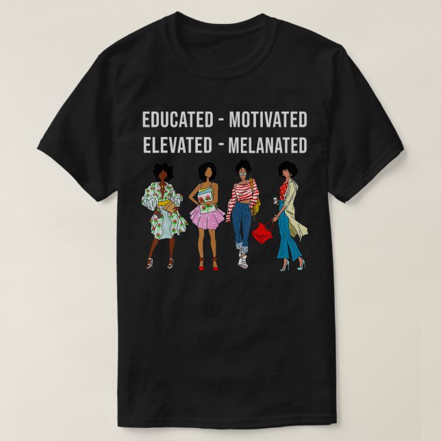 Camiseta Formatação Elevada e Elevada Dotação Melanata Pret (Frente do Design)