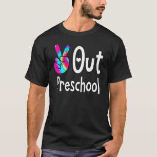 Camiseta Formatação Pelos Tinos Da Pré-Escola Peace Out No 