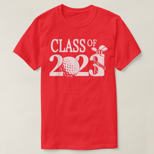 Camiseta Formatura da turma de 2023 Golfista Sênior Jogador (Frente do Design)
