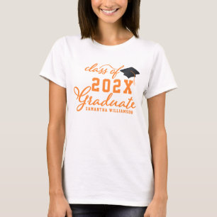 Camiseta Formatura da Turma de 2026 em Tipografia Laranja G